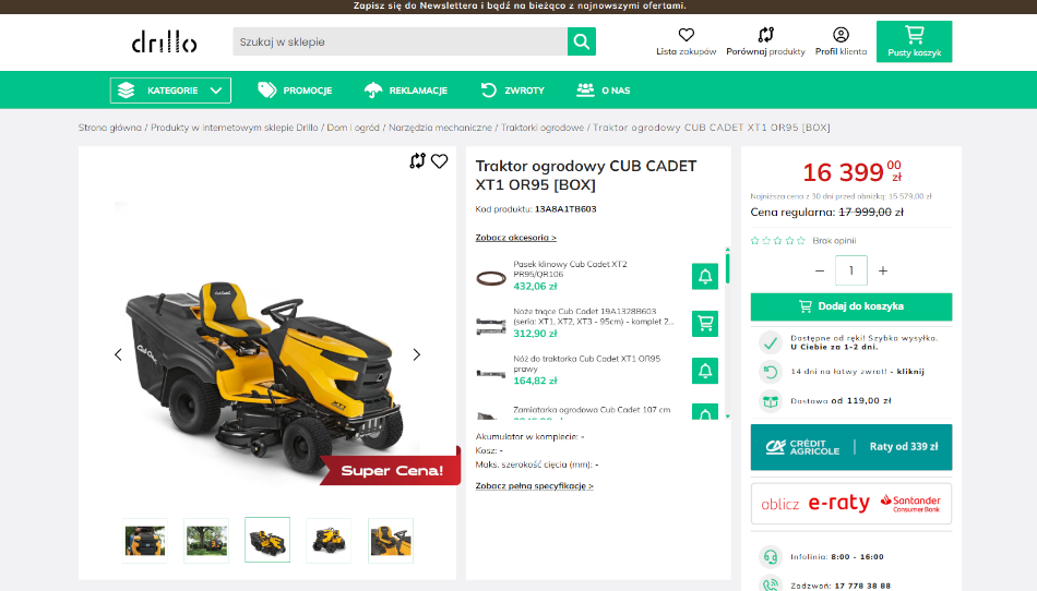 Dedykowany szablon drillo